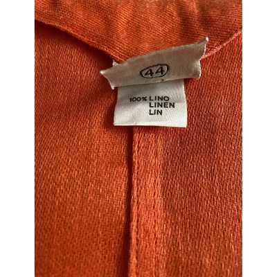 Pre-owned Krizia Linen Jacket In Orange