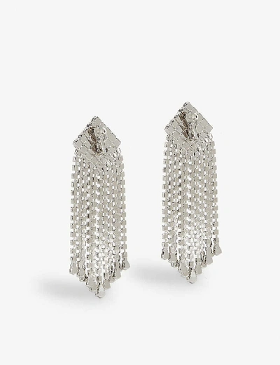 Shop Alessandra Rich Crystal Square Drop Earrings