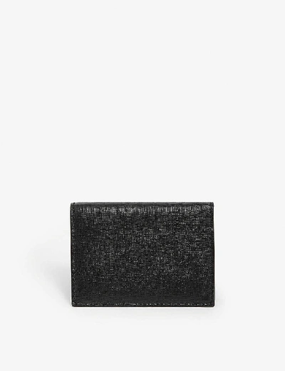 Shop Off-white Binder Clip Leather Card Holder In Black White