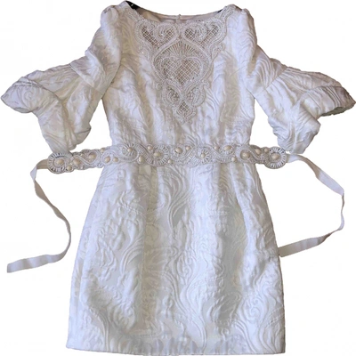 ANDREW GN Pre-owned Silk Mini Dress In White