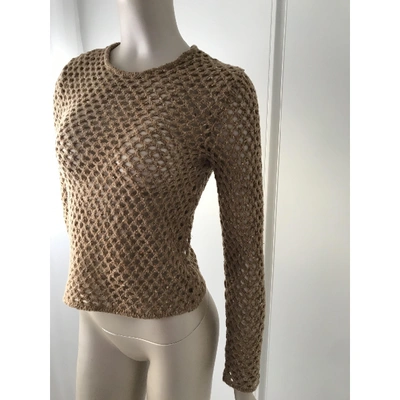 Pre-owned Valentino Wool Jumper In Camel