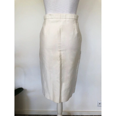 Pre-owned Dsquared2 Mid-length Skirt In Ecru