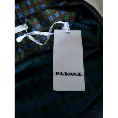 Pre-owned P.a.r.o.s.h Silk Jacket In Green