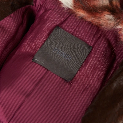 Pre-owned Fendi Red Fur Coat