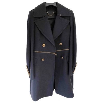Pre-owned Burberry Blue Wool Coat