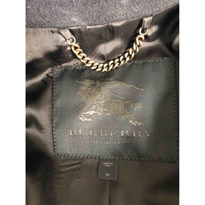Pre-owned Burberry Blue Wool Coat