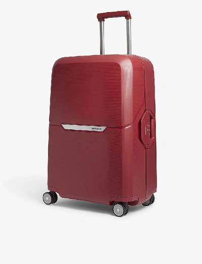Shop Samsonite Magnum Four-wheel Suitcase 69cm In Rust Red