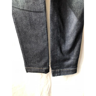 Pre-owned Gucci Blue Cotton - Elasthane Jeans