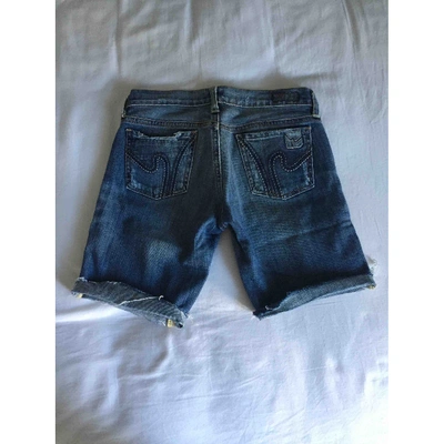 Pre-owned Citizens Of Humanity Blue Cotton Shorts