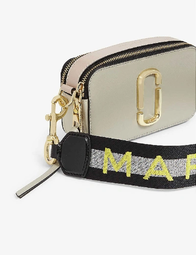 Shop Marc Jacobs Ladies Beige Leather Snapshot Cross-body Wallet In Dust Multi