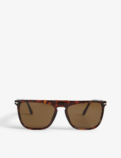 Shop Persol Women's Brown Po3225 Square-frame Havana Sunglasses