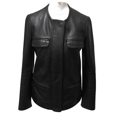 Pre-owned Paul Smith Leather Biker Jacket In Black