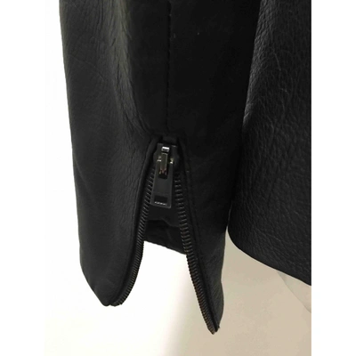 Pre-owned Paul Smith Leather Biker Jacket In Black