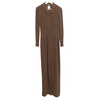 Pre-owned Chanel Brown Wool Jumpsuit