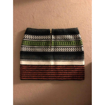 Pre-owned Maje Wool Mini Skirt In Multicolour