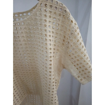 Pre-owned By Malene Birger Tunic In Ecru