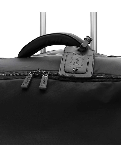 Shop Lipault Black 0% Pliable Two-wheel Cabin Suitcase 65cm