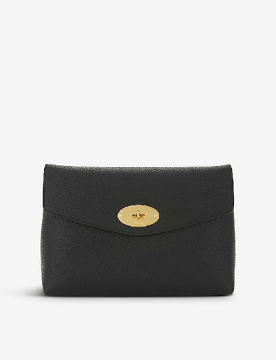 Shop Mulberry Darley Leather Pouch In Black