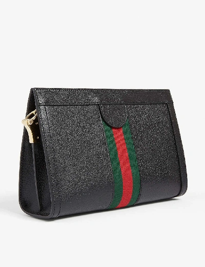 Shop Gucci Womens Black Ophidia Leather Shoulder Bag