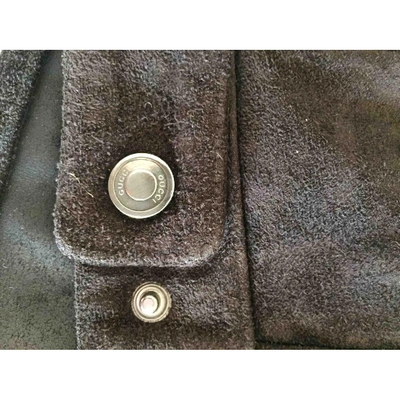 Pre-owned Gucci Brown Suede Jacket