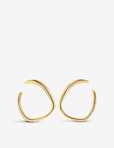 Shop Monica Vinader Womens Gold Nura 18ct Yellow-gold Vermeil On Sterling Silver Reef Wrap Earrings