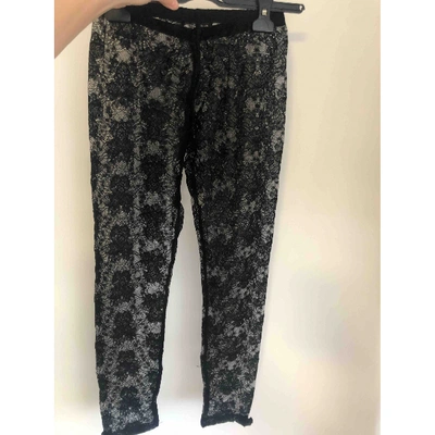 Pre-owned Elisabetta Franchi Black Viscose Trousers