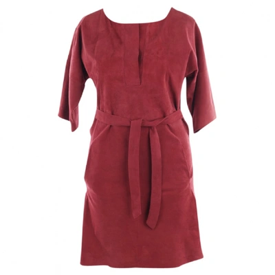 Pre-owned Closed Red Leather Dress