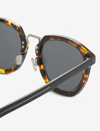 Shop Dior Tailoring 1 Square-frame Tortoiseshell Mirror Lens Sunglasses