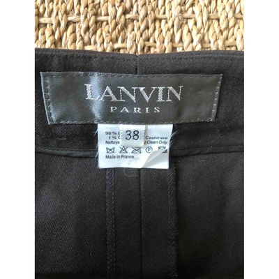 Pre-owned Lanvin Brown Wool Trousers