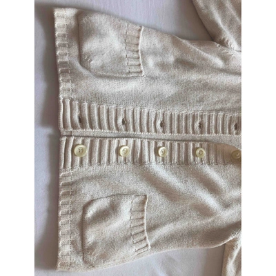 Pre-owned Max Mara Wool Cardigan In Beige