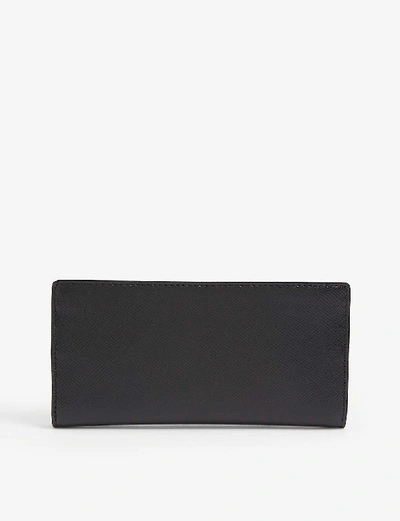Shop Michael Michael Kors Black Jet Set Leather Wallet And Card Holder