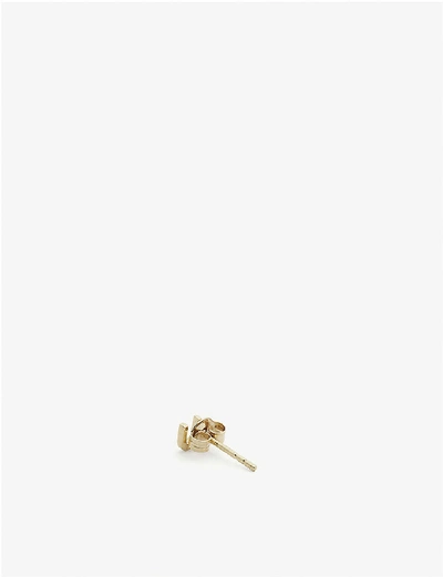 Shop Otiumberg Alphabet U 9ct Gold Stud Earring In Solid 9-karat Gold