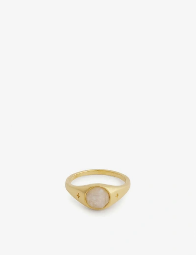 Shop Missoma Gemstone Gold-plated Vermeil Silver Ring