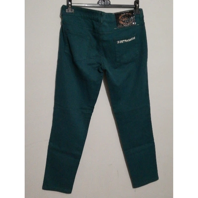 Pre-owned Just Cavalli Slim Jeans In Green