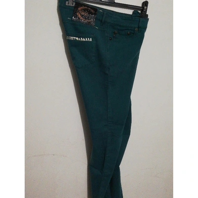 Pre-owned Just Cavalli Slim Jeans In Green