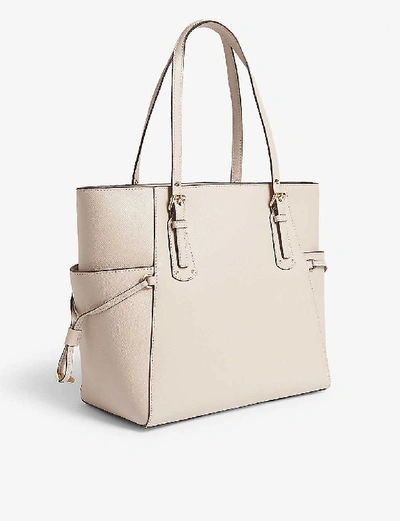 Shop Michael Michael Kors Voyager Leather Tote In Soft Pink