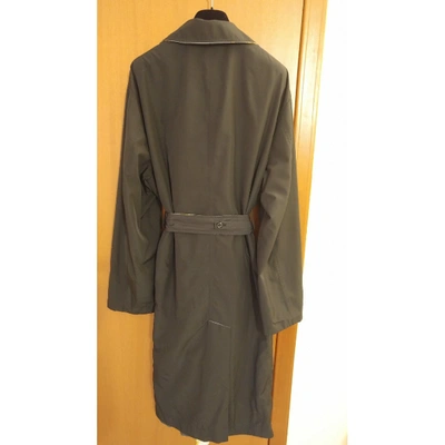 Pre-owned Versace Trench Coat In Green