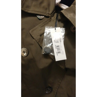Pre-owned Versace Trench Coat In Green