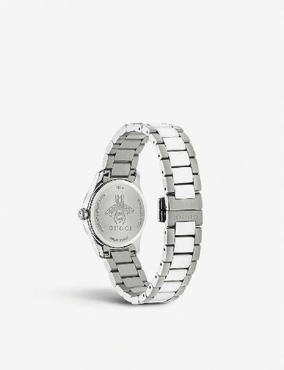 YA1265013 G-永恒不锈钢和珍珠母手表