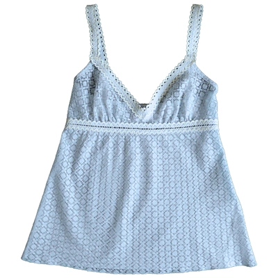 Pre-owned Chanel Lace Camisole In Blue