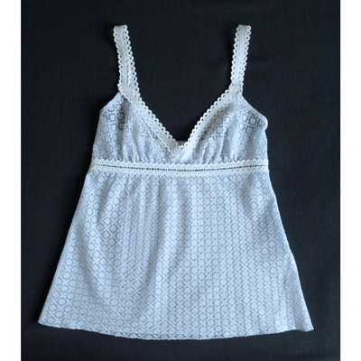 Pre-owned Chanel Lace Camisole In Blue