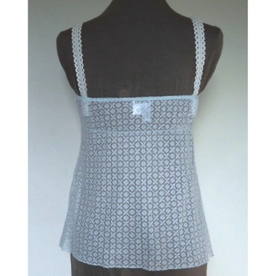 Pre-owned Chanel Lace Camisole In Blue