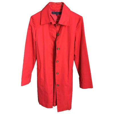 Pre-owned French Connection Trench Coat In Red