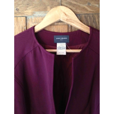 Pre-owned Paco Rabanne Wool Blazer In Purple