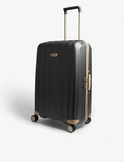 Shop Samsonite Lite-cube Prime Four Wheel Suitcase 76cm In Matt Graphite