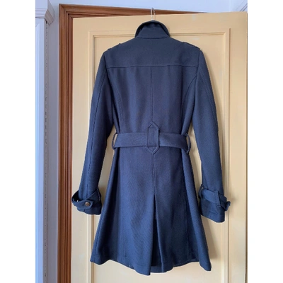 Pre-owned John Galliano Trench Coat In Blue