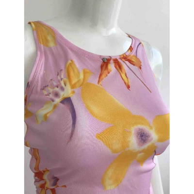 Pre-owned Versace Pink Viscose Top