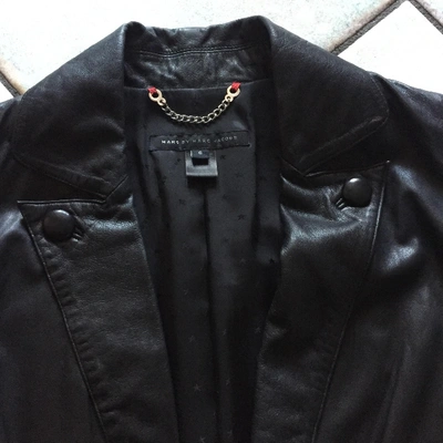 Pre-owned Marc By Marc Jacobs Leather Biker Jacket In Black