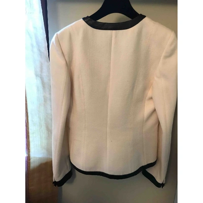 Pre-owned Fausto Puglisi White Wool Jacket