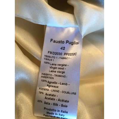 Pre-owned Fausto Puglisi White Wool Jacket